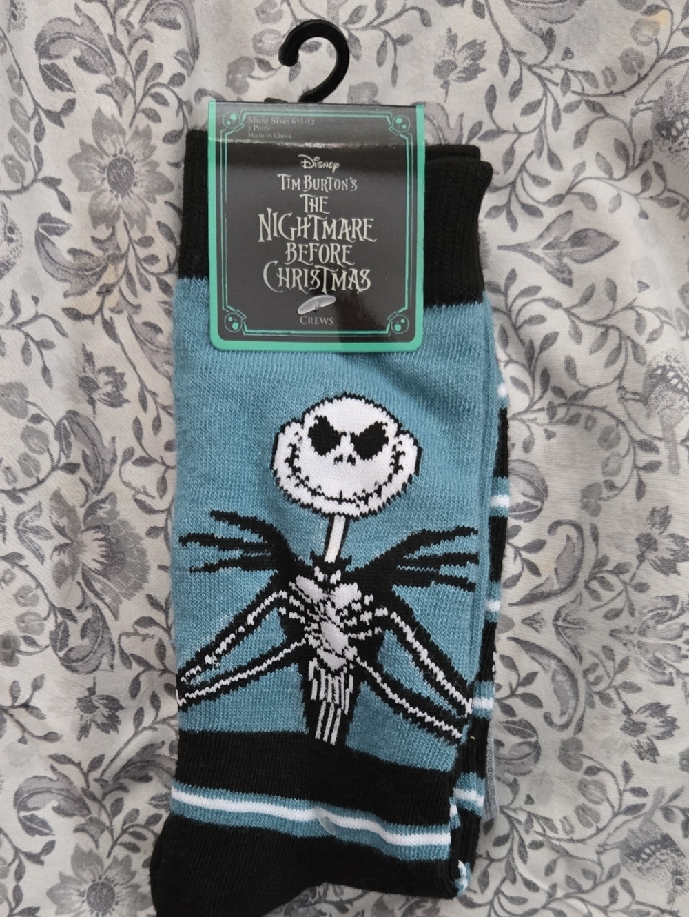 Disney The Nightmare Before Christmas Jack Skellington Crew Socks 2 Pack